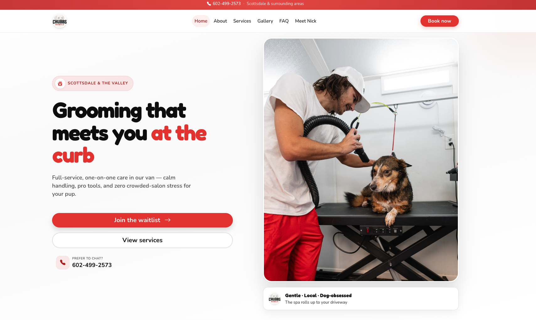 Chubbs Mobile website preview